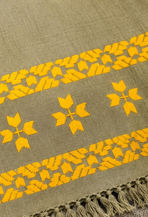 Sage Wool Wrap Shawl