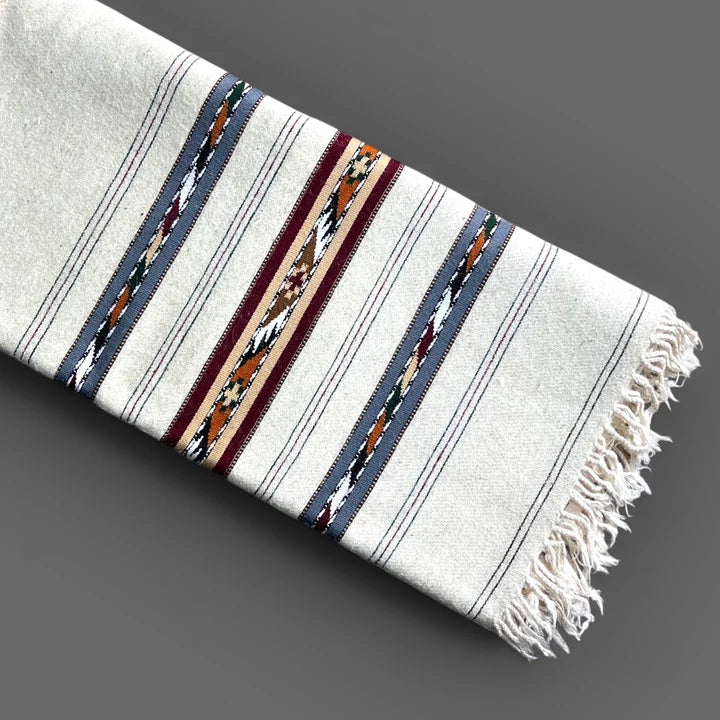 Lambs Woolen Shawl - Half-White
